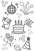 Load image into Gallery viewer, Happy Birthday Coloring Sticker Book
