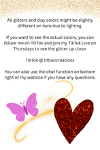 Load image into Gallery viewer, Shaped Glitter and Polymer Clays (for reference only)