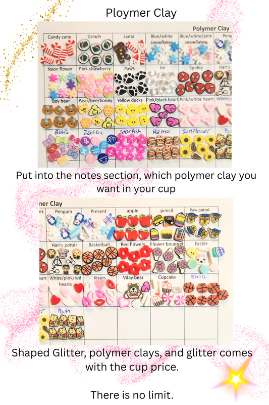 Shaped Glitter and Polymer Clays (REFERENCE ONLY)