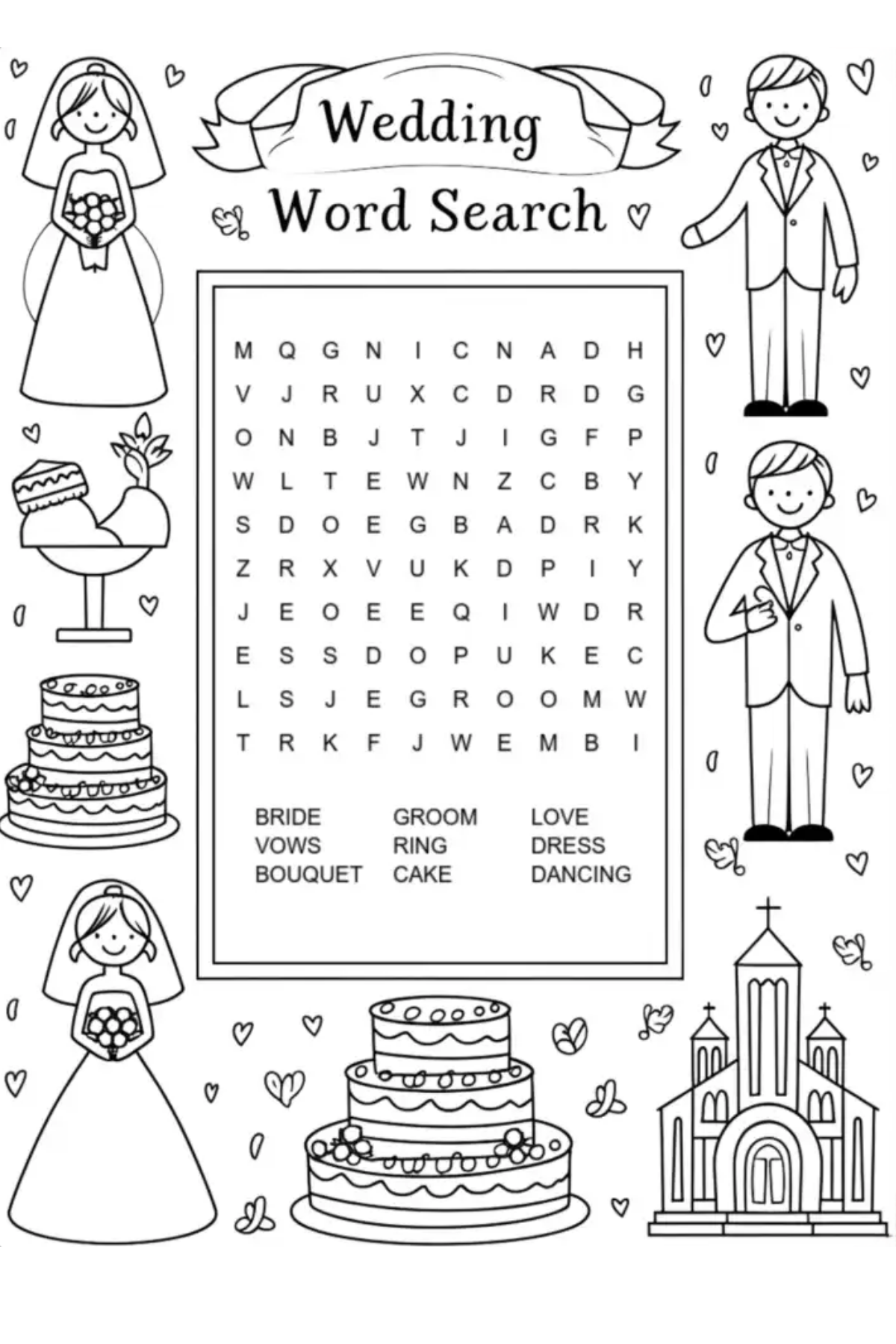 Wedding Day Coloring Sticker Book