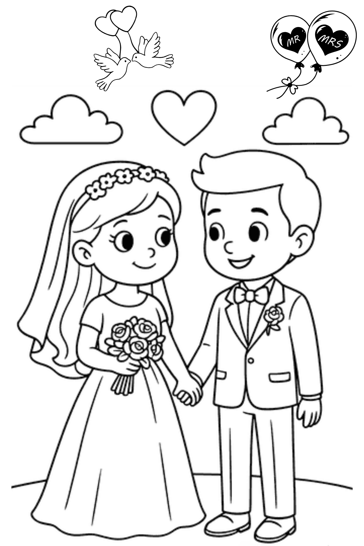 Wedding Day Coloring Sticker Book