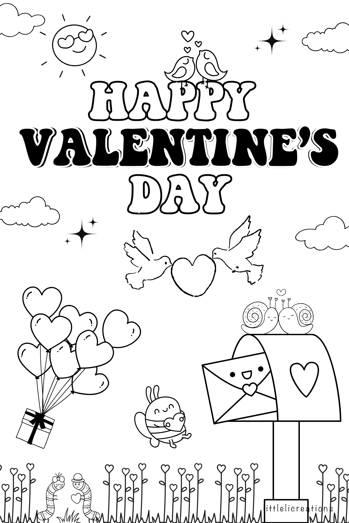 Valentine's Day Coloring Sticker Book