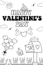 Load image into Gallery viewer, Valentine's Day Coloring Sticker Book
