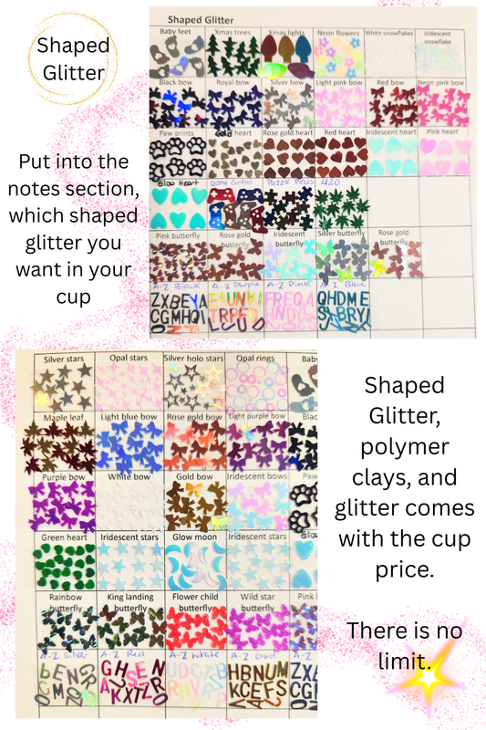Shaped Glitter and Polymer Clays (REFERENCE ONLY)
