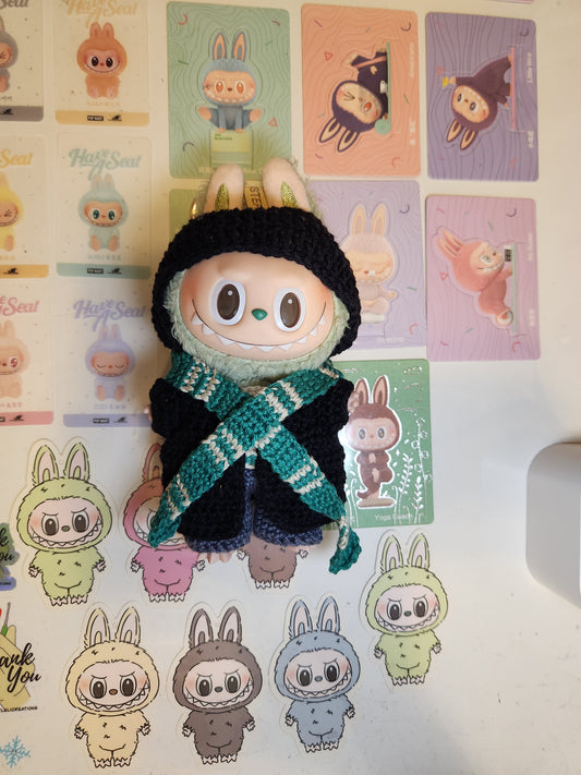Labubu Green Wizard outfit