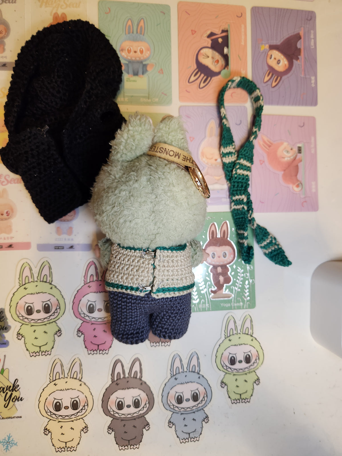 Labubu Green Wizard outfit