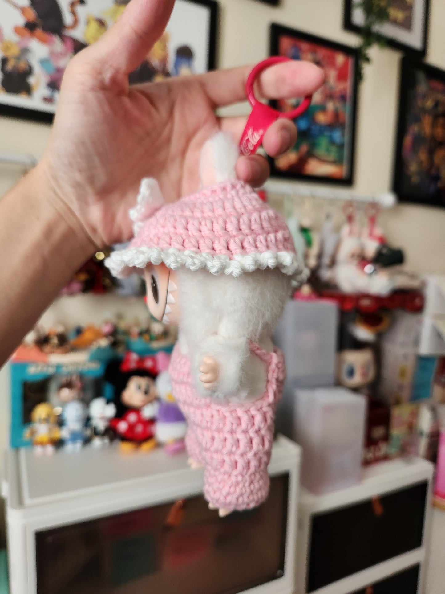 Pink and white outfit