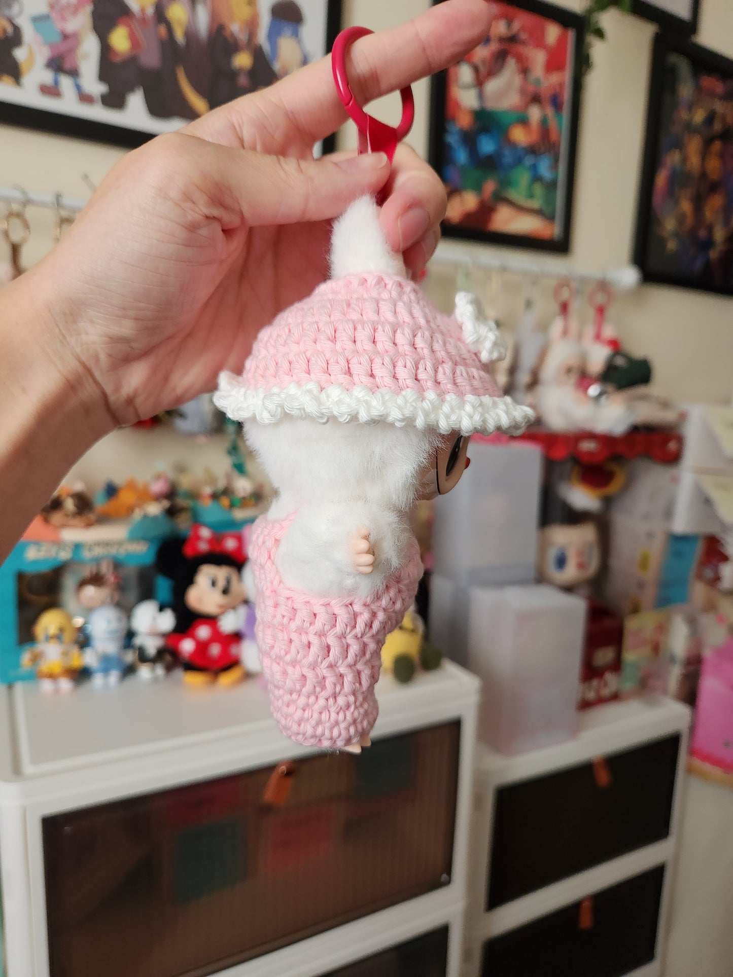 Pink and white outfit