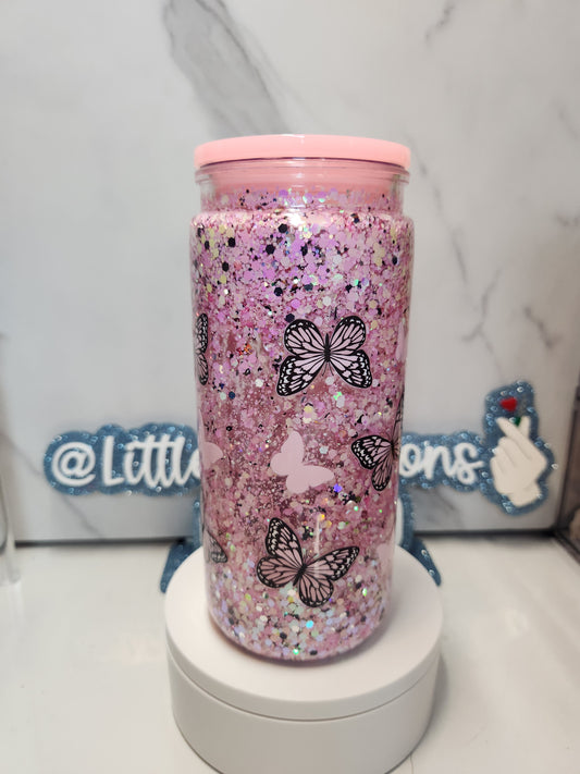 Butterfly (black/pink/white cup)