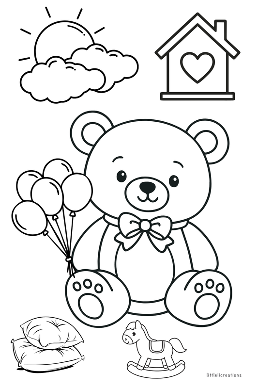 GIRL Baby Shower Coloring Sticker Book