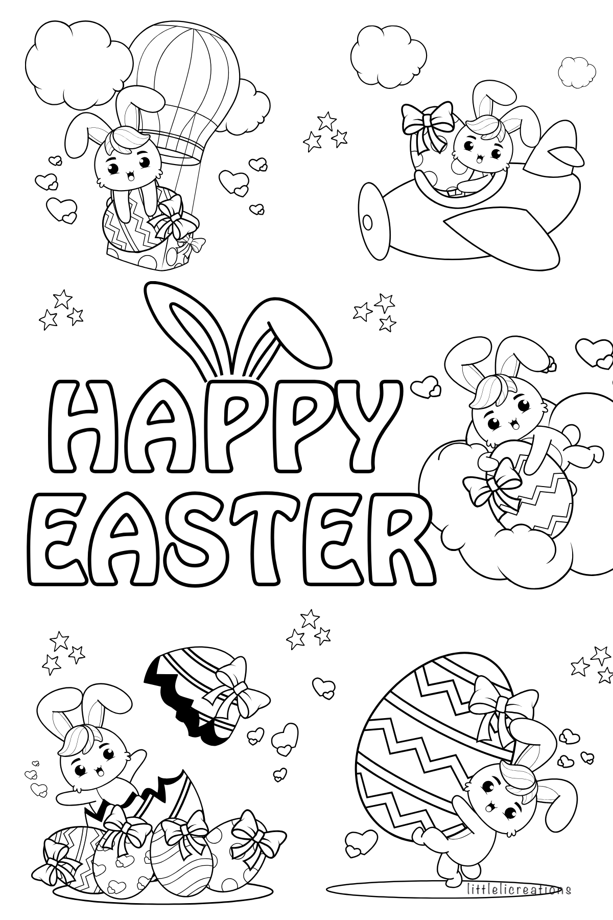 Easter Coloring Sticker Book