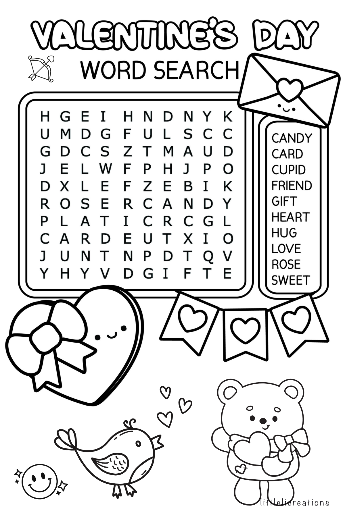 Valentine's Day Coloring Sticker Book