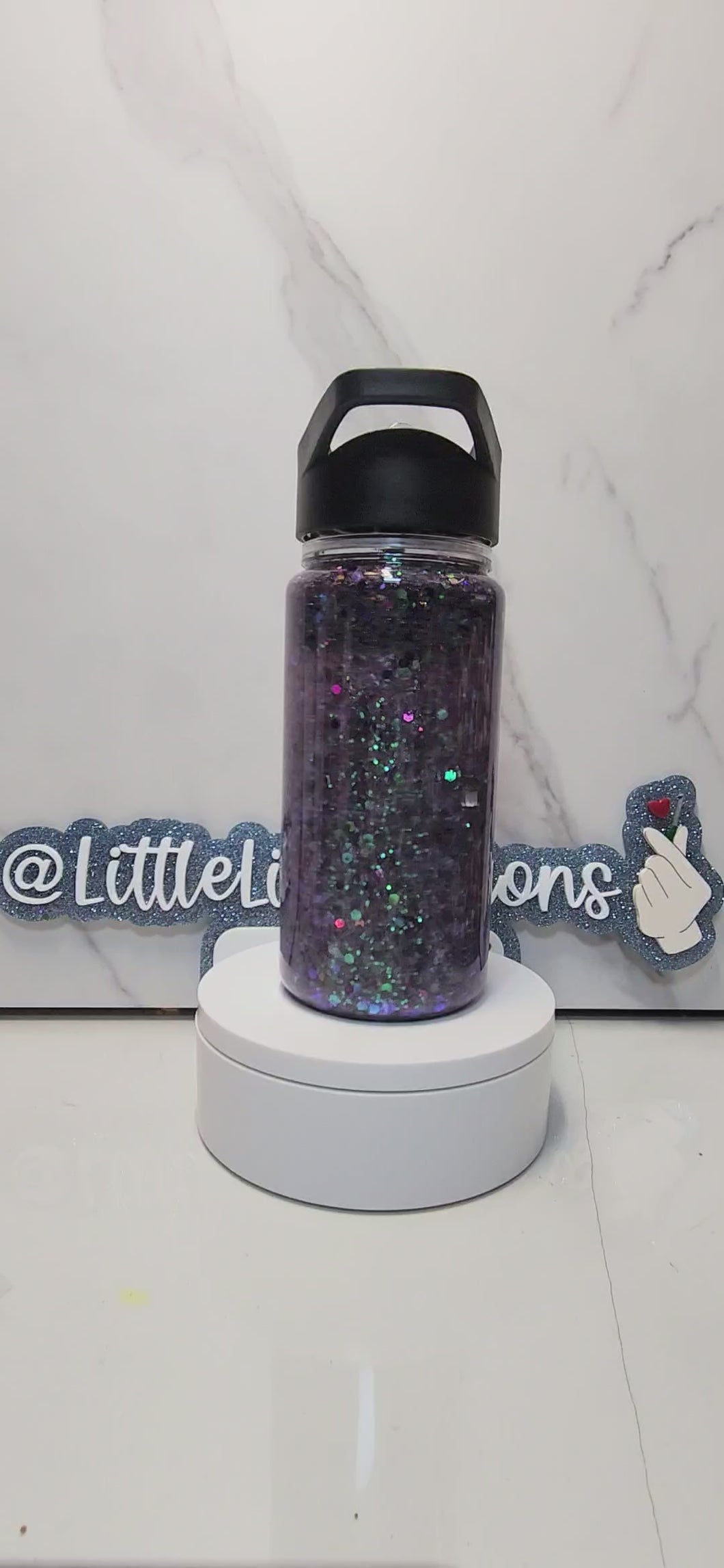 Black Glitter Kids Cup