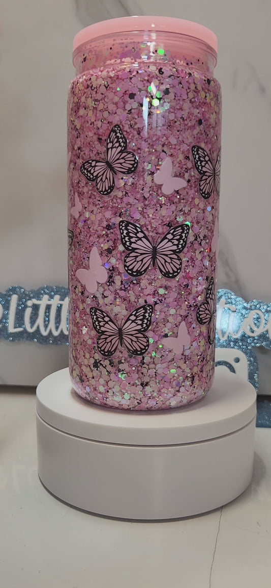 Butterfly (black/pink/white cup)