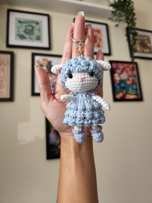 Mini lily the lamb keychain