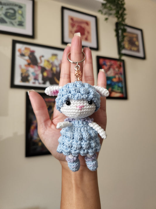 Mini lily the lamb keychain