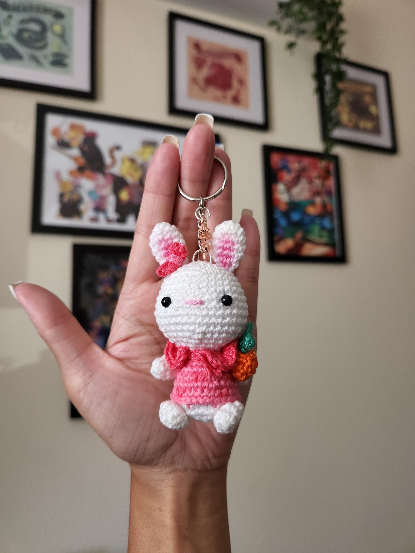 Mini suzy the bunny keychain