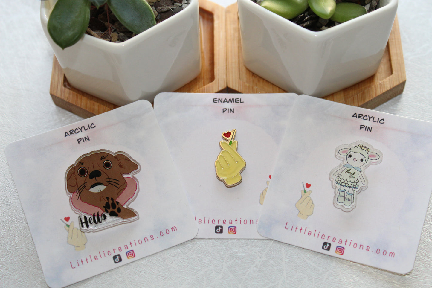 Little Hello Dog Pin