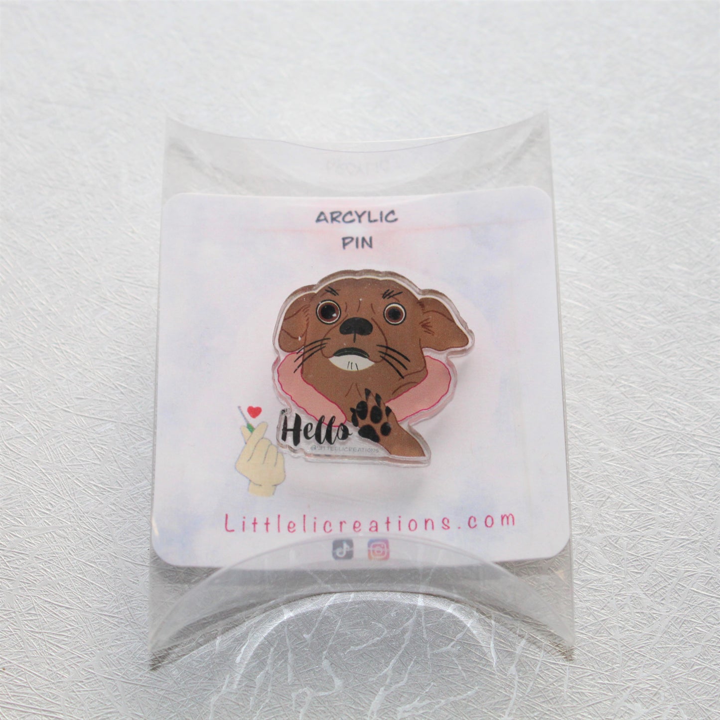 Little Hello Dog Pin